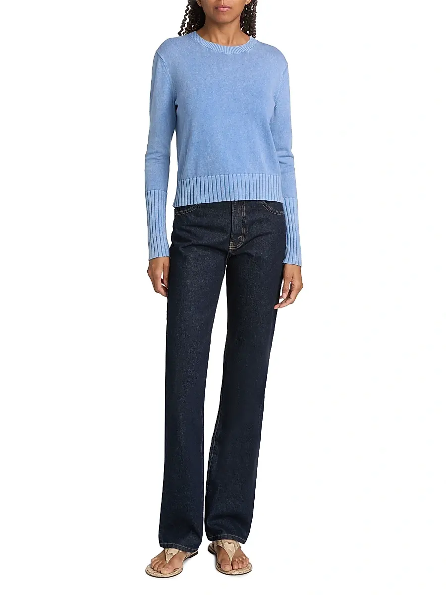 Guest In Residence Women's Rib-Knit Cotton-Blend Sweater | Thumbnail 2 Guest In Residence Women's Rib-Knit Cotton-Blend Sweater | Thumbnail 2