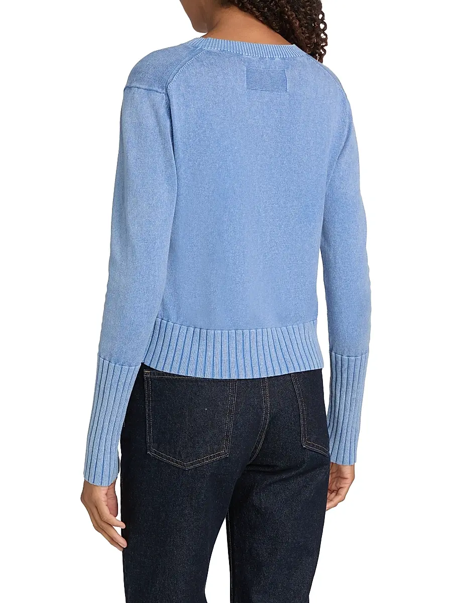 Guest In Residence Women's Rib-Knit Cotton-Blend Sweater | Thumbnail 5 Guest In Residence Women's Rib-Knit Cotton-Blend Sweater | Thumbnail 5