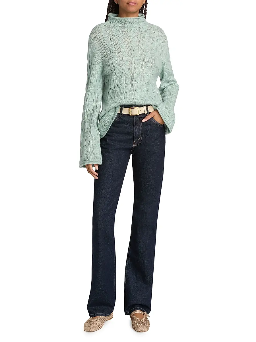 Guest In Residence Women's Cable-Knit Merino Wool-Blend Top | Thumbnail 2 Guest In Residence Women's Cable-Knit Merino Wool-Blend Top | Thumbnail 2