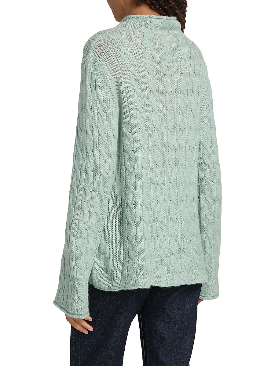 Guest In Residence Women's Cable-Knit Merino Wool-Blend Top | Thumbnail 5 Guest In Residence Women's Cable-Knit Merino Wool-Blend Top | Thumbnail 5