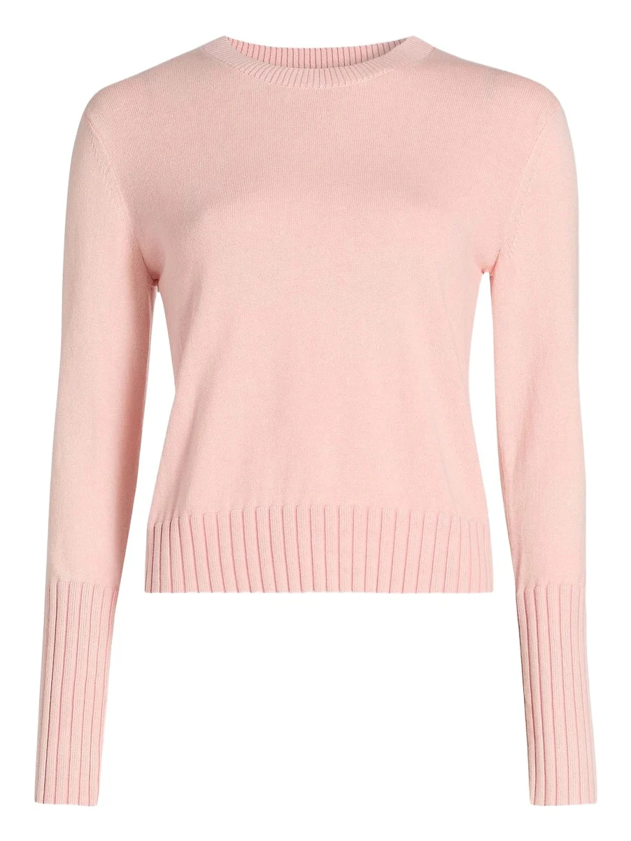 Women's Rib-Knit Cotton-Blend Sweater Women's Rib-Knit Cotton-Blend Sweater