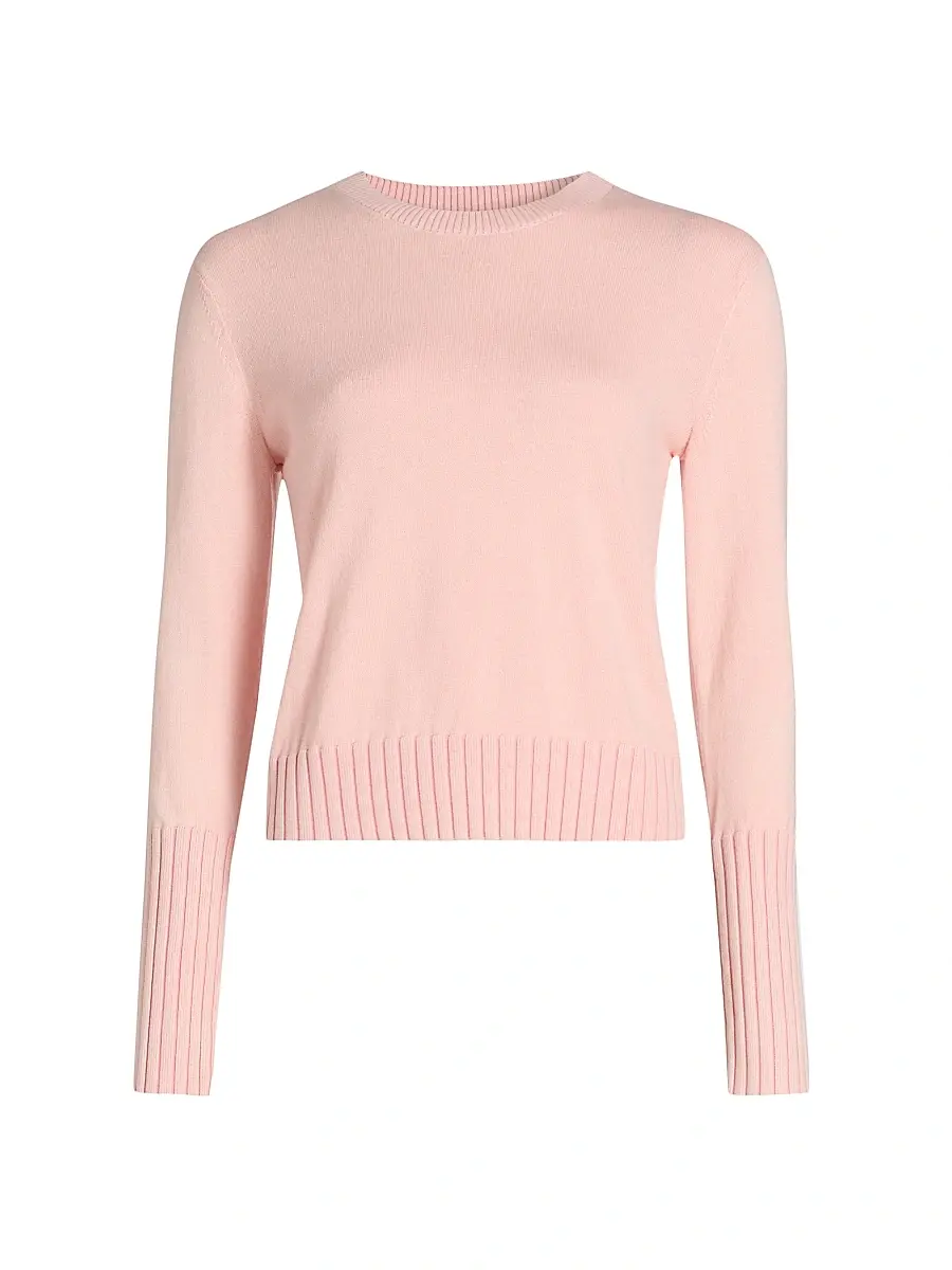 Guest In Residence Women's Rib-Knit Cotton-Blend Sweater - Sprinkle | Image 1 Guest In Residence Women's Rib-Knit Cotton-Blend Sweater - Sprinkle | Image 1