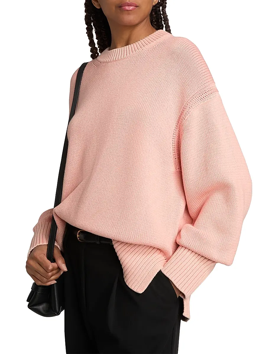 Guest In Residence Women's Sunwash Cotton-Cashmere Crewneck Sweater | Thumbnail 6