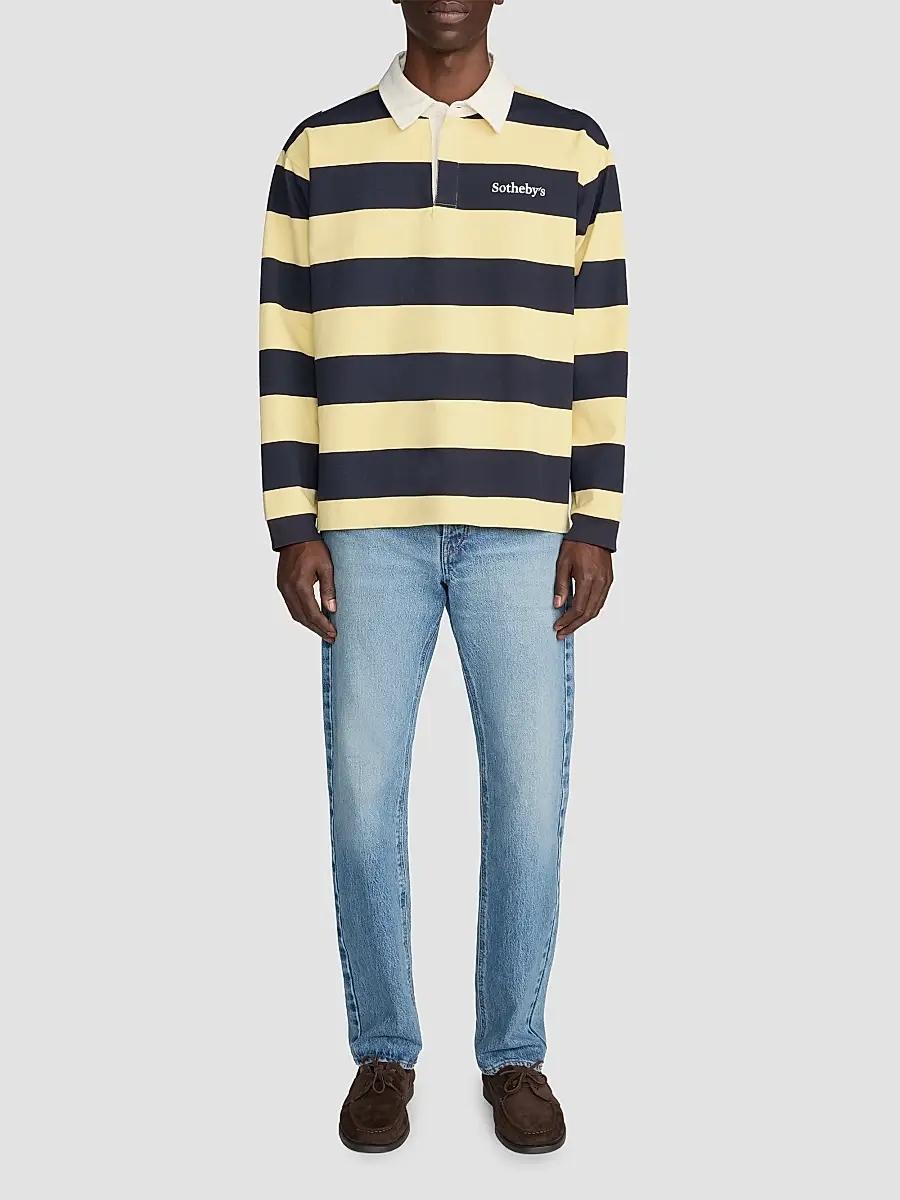 Frame Men's x Sotheby's Striped Cotton Rugby Polo Shirt | Thumbnail 2