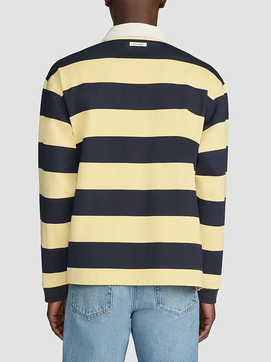 Frame Men's x Sotheby's Striped Cotton Rugby Polo Shirt | Thumbnail 3