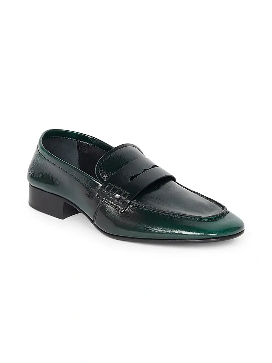 Dries Van Noten Women's Leather Penny Loafers | Thumbnail 2