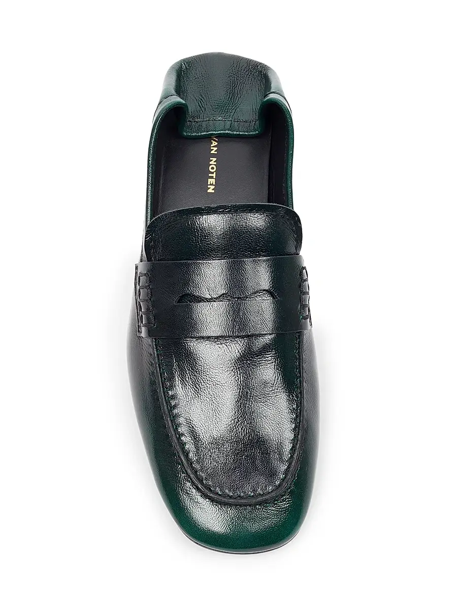 Dries Van Noten Women's Leather Penny Loafers | Thumbnail 5