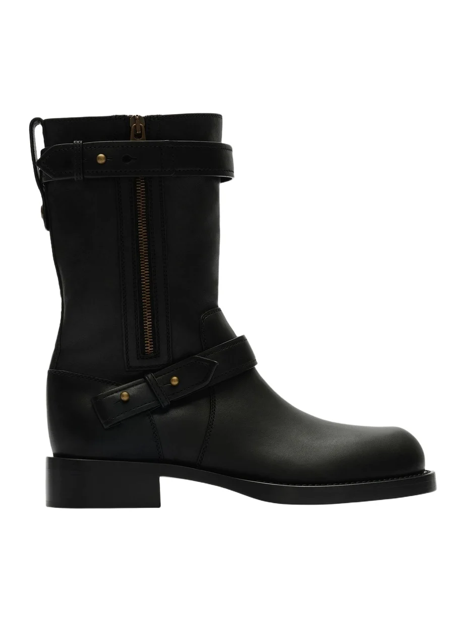 Burberry Women's Kent Leather Biker Boots