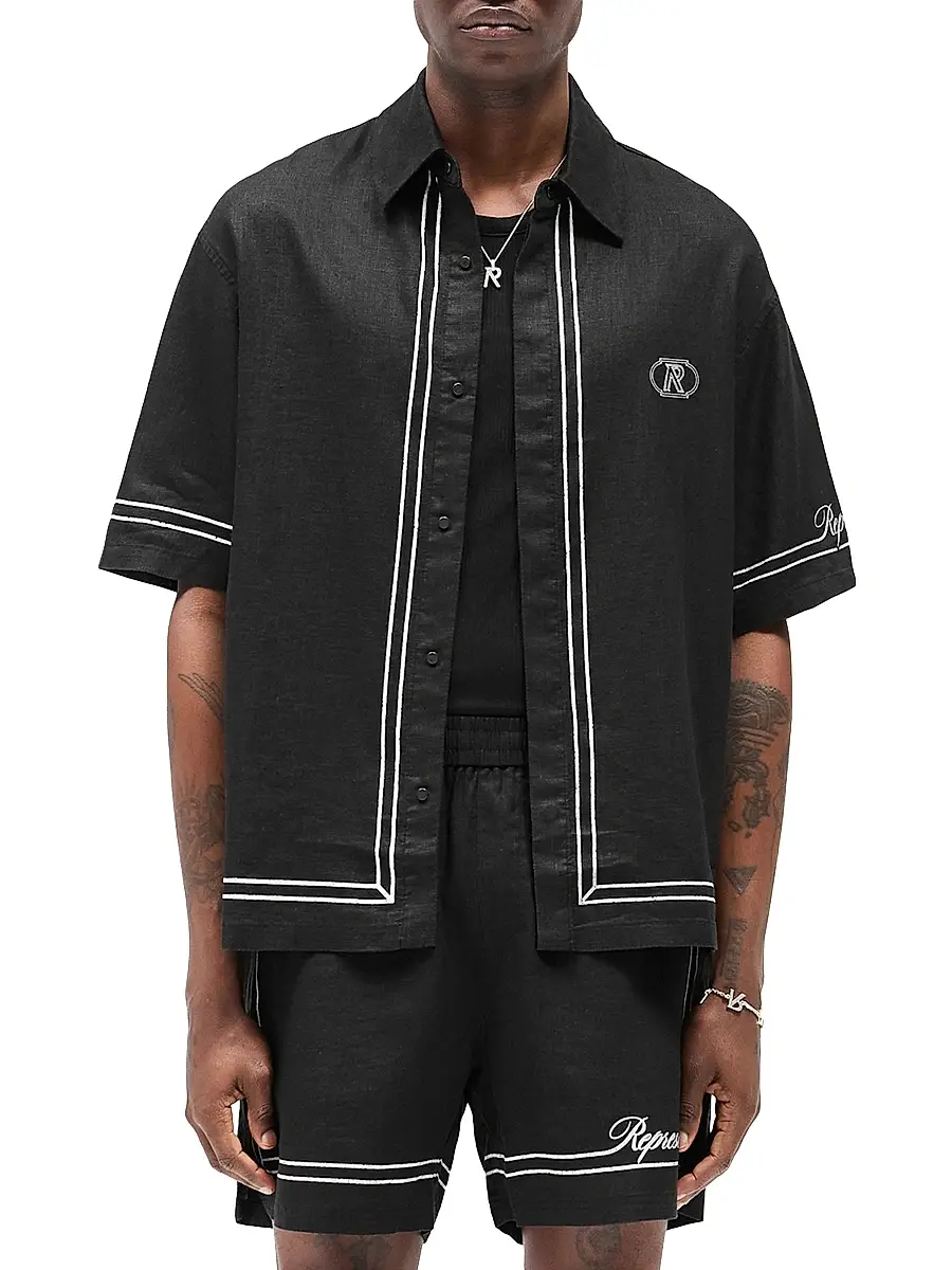 Represent Men's Logo Border Shirt | Thumbnail 4 Represent Men's Logo Border Shirt | Thumbnail 4