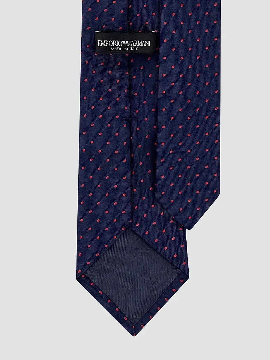 Emporio Armani Men's Micro-Diamond Grid Silk Tie | Thumbnail 2 Emporio Armani Men's Micro-Diamond Grid Silk Tie | Thumbnail 2