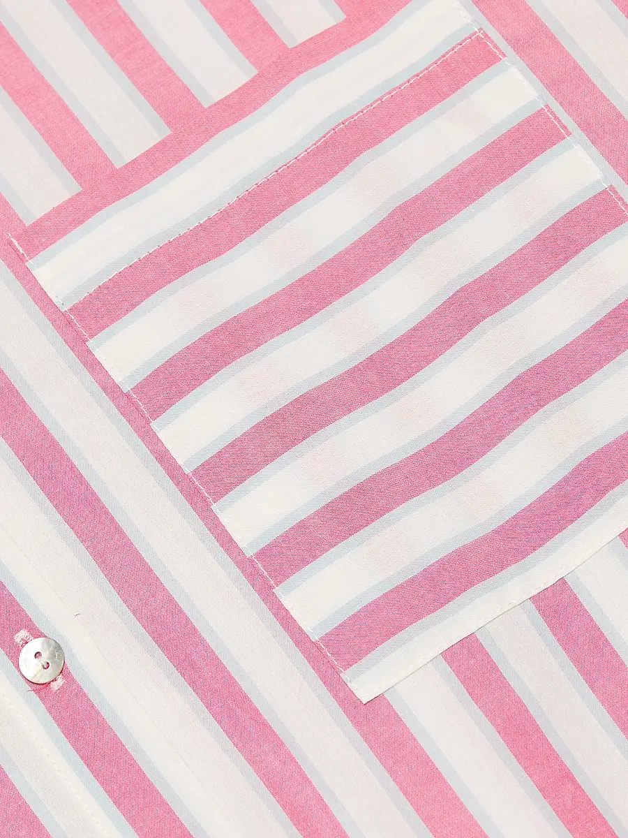 Papinelle Women's Striped Cotton Shirting Boxer Pajamas | Thumbnail 7
