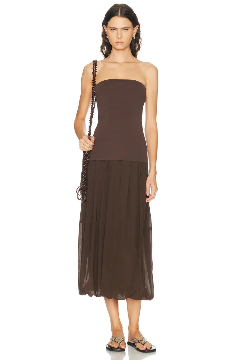 St. Agni Strapless Balloon Hem Dress