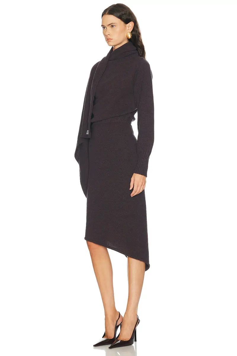 The Attico Scarf Midi Dress | Thumbnail 3 The Attico Scarf Midi Dress | Thumbnail 3