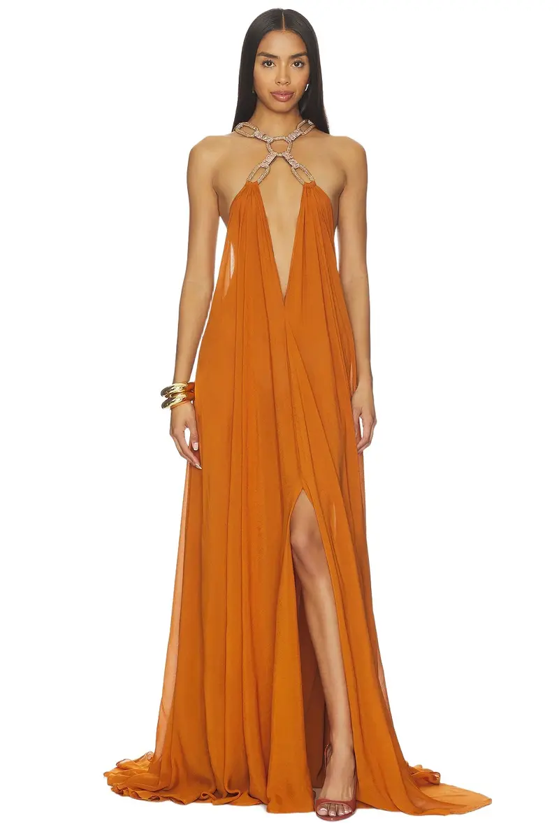 Bronx and Banco Zuri Halterneck Cutout Dress