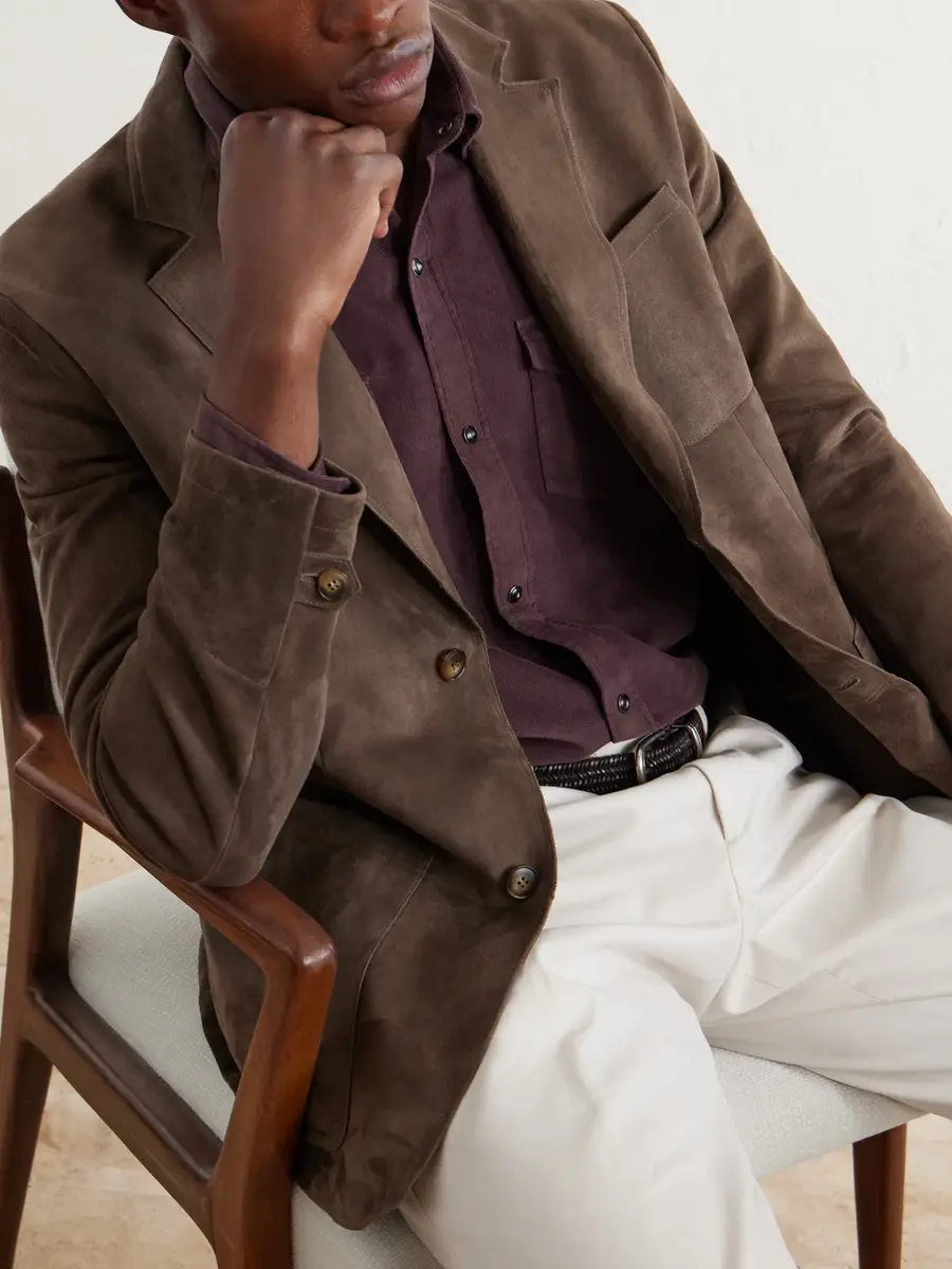 Canali Suede Blazer - Men | Thumbnail 5 Canali Suede Blazer - Men | Thumbnail 5