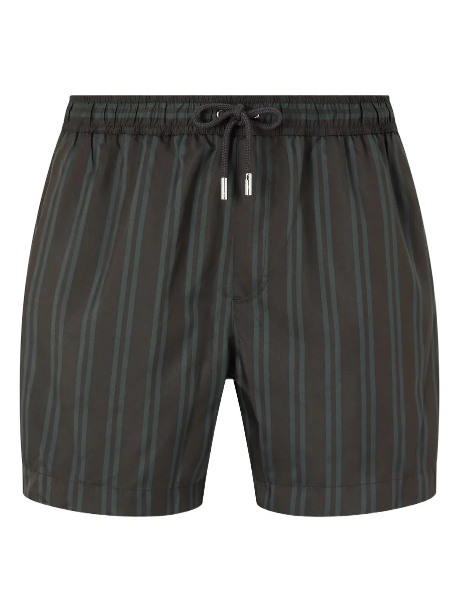 MR P. Straight-Leg Mid-Length Striped Swim Shorts - Men
