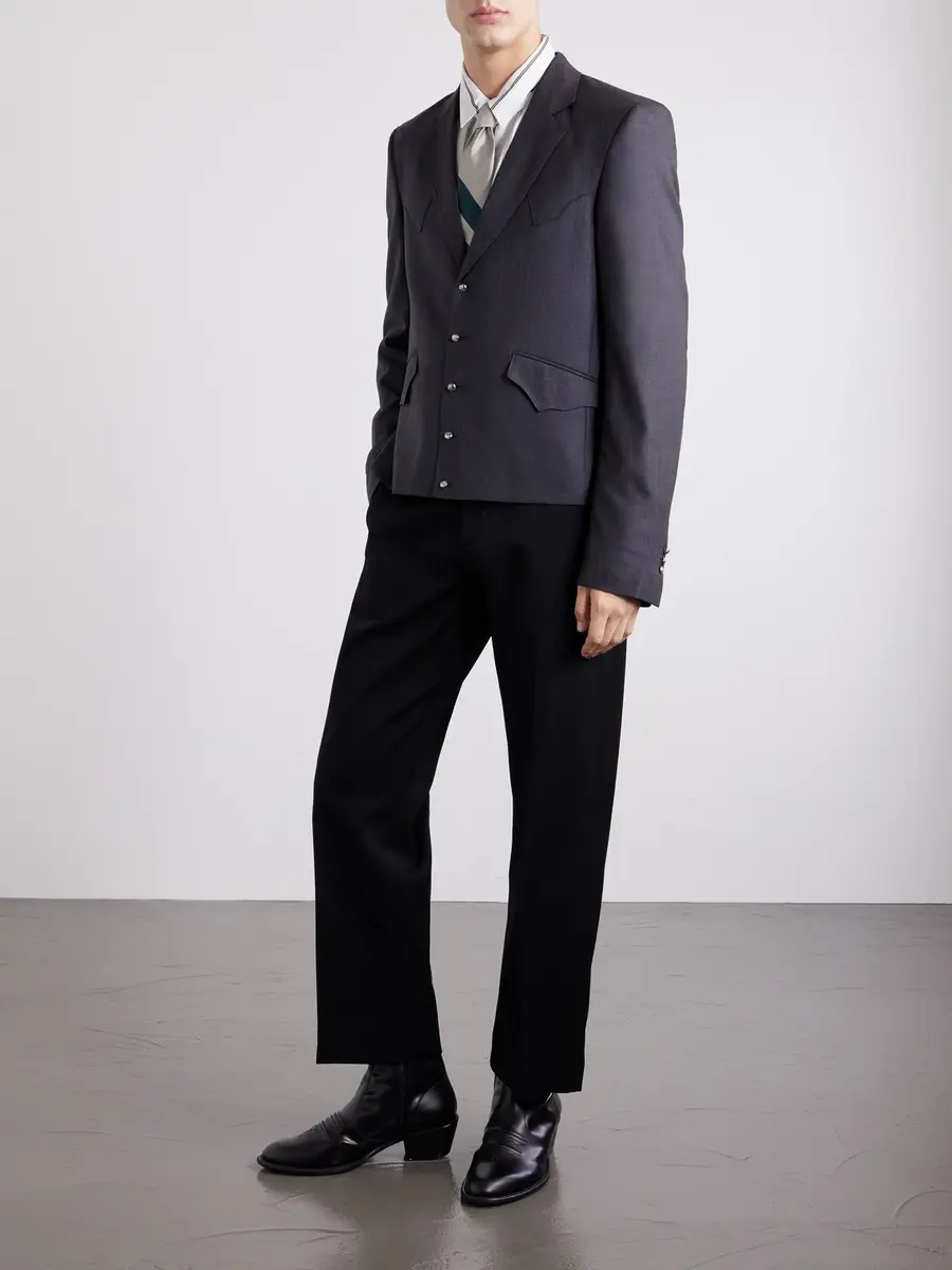 Enfants Riches Déprimés Western Perfect Striped Wool Blazer - Men | Thumbnail 2 Enfants Riches Déprimés Western Perfect Striped Wool Blazer - Men | Thumbnail 2