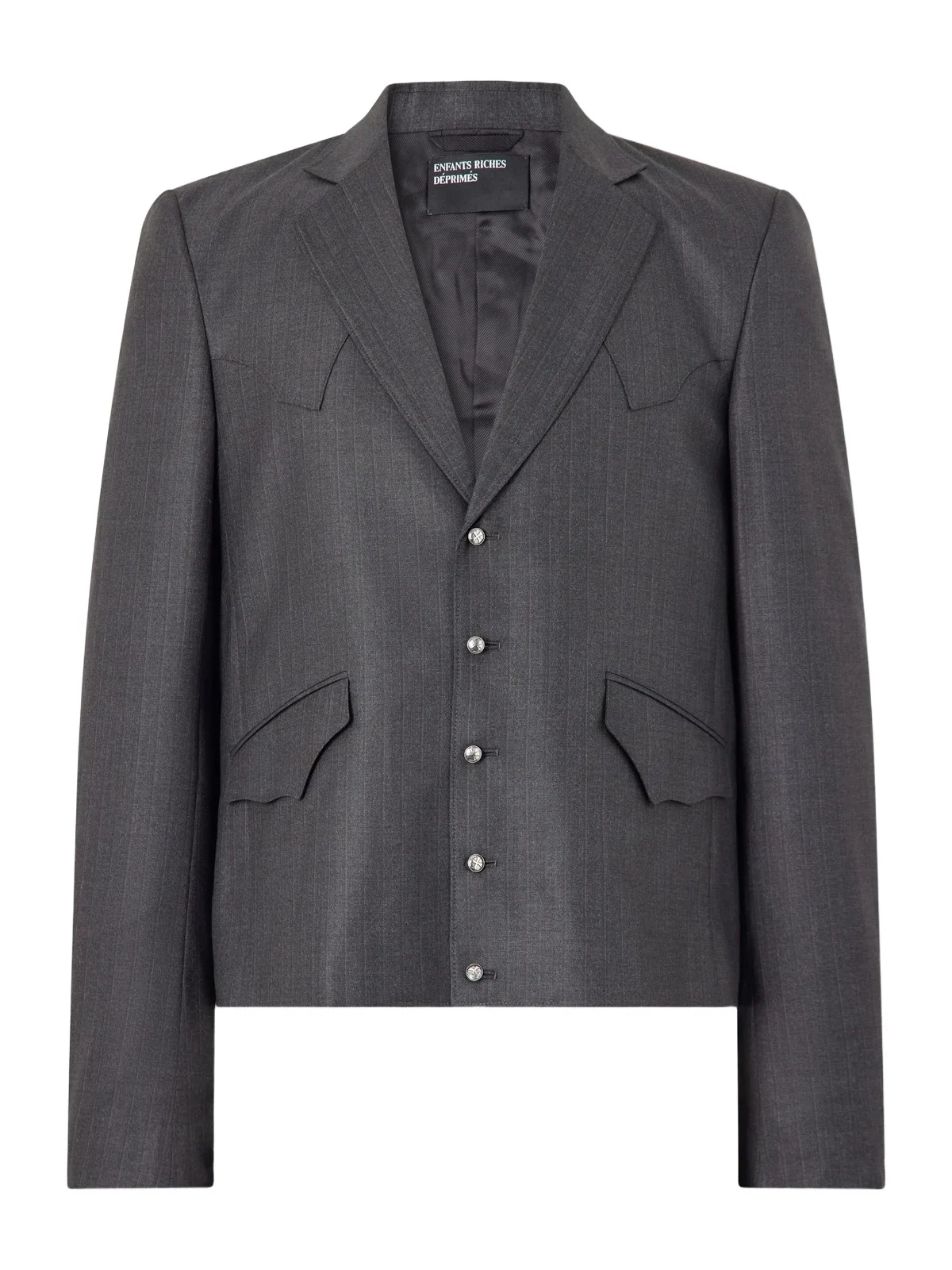 Western Perfect Striped Wool Blazer - Men Western Perfect Striped Wool Blazer - Men
