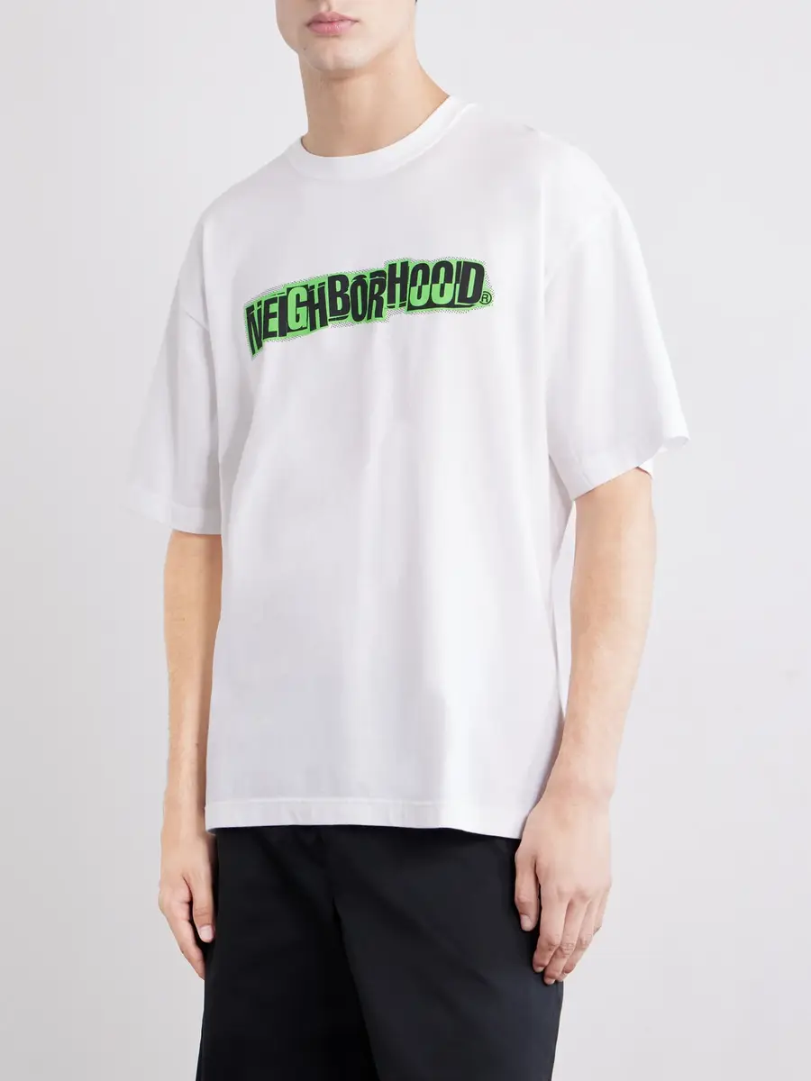 Neighborhood Logo-Print Cotton-Jersey T-Shirt - Men | Thumbnail 3 Neighborhood Logo-Print Cotton-Jersey T-Shirt - Men | Thumbnail 3