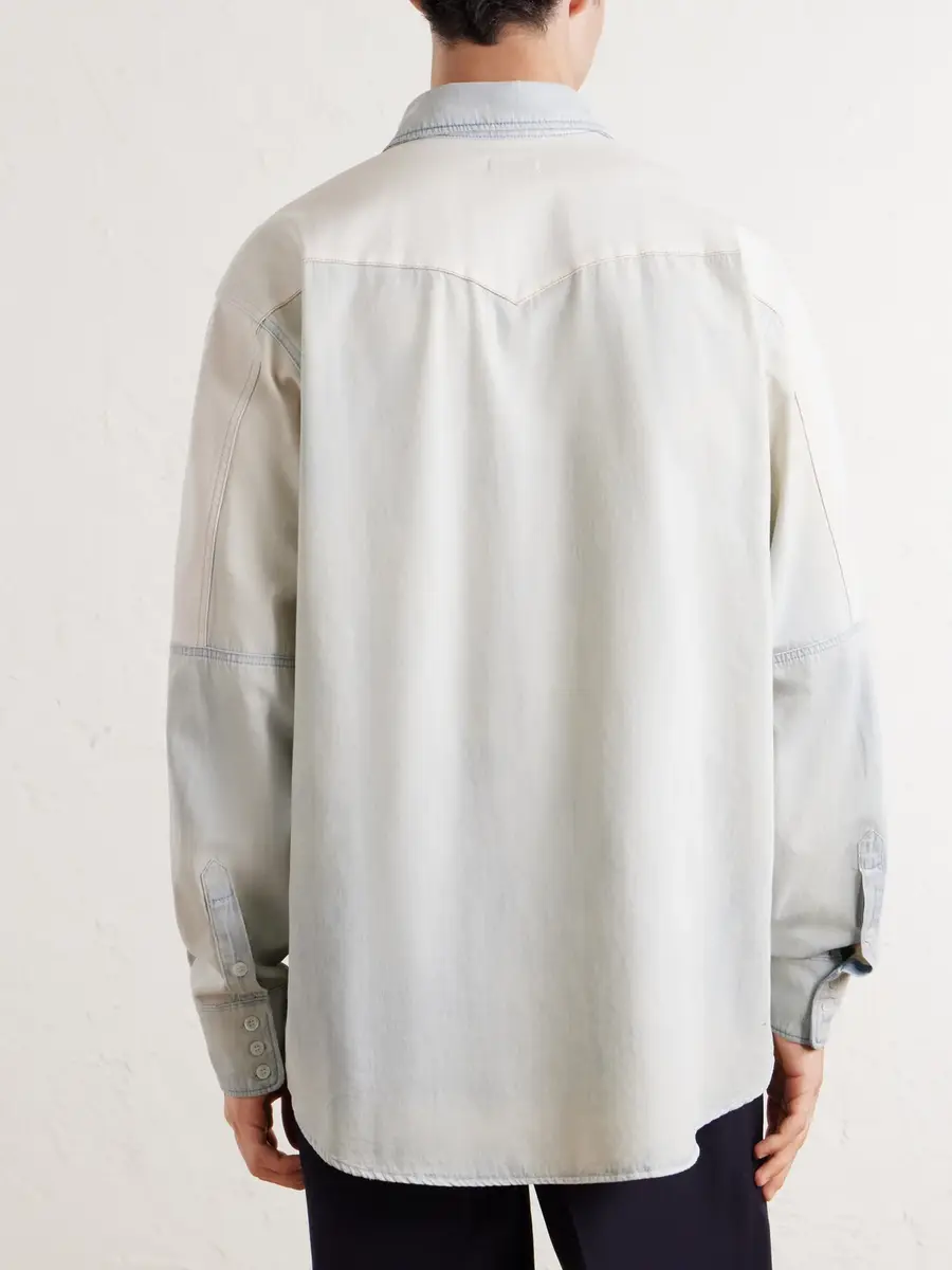 Ghiaia Cashmere Washed Denim Shirt - Men | Thumbnail 4 Ghiaia Cashmere Washed Denim Shirt - Men | Thumbnail 4