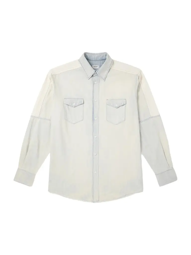 Ghiaia Cashmere Washed Denim Shirt - Men