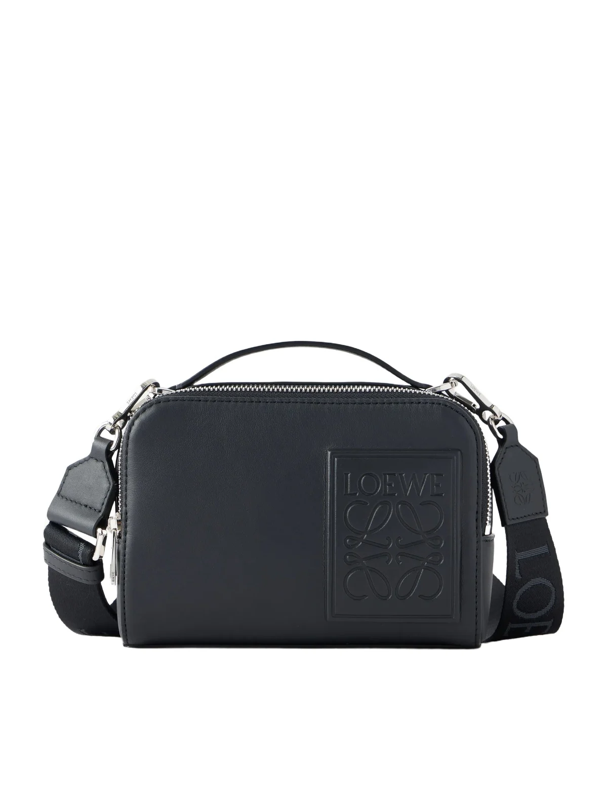 Camera Logo-Debossed Leather Messenger Bag - Men Camera Logo-Debossed Leather Messenger Bag - Men