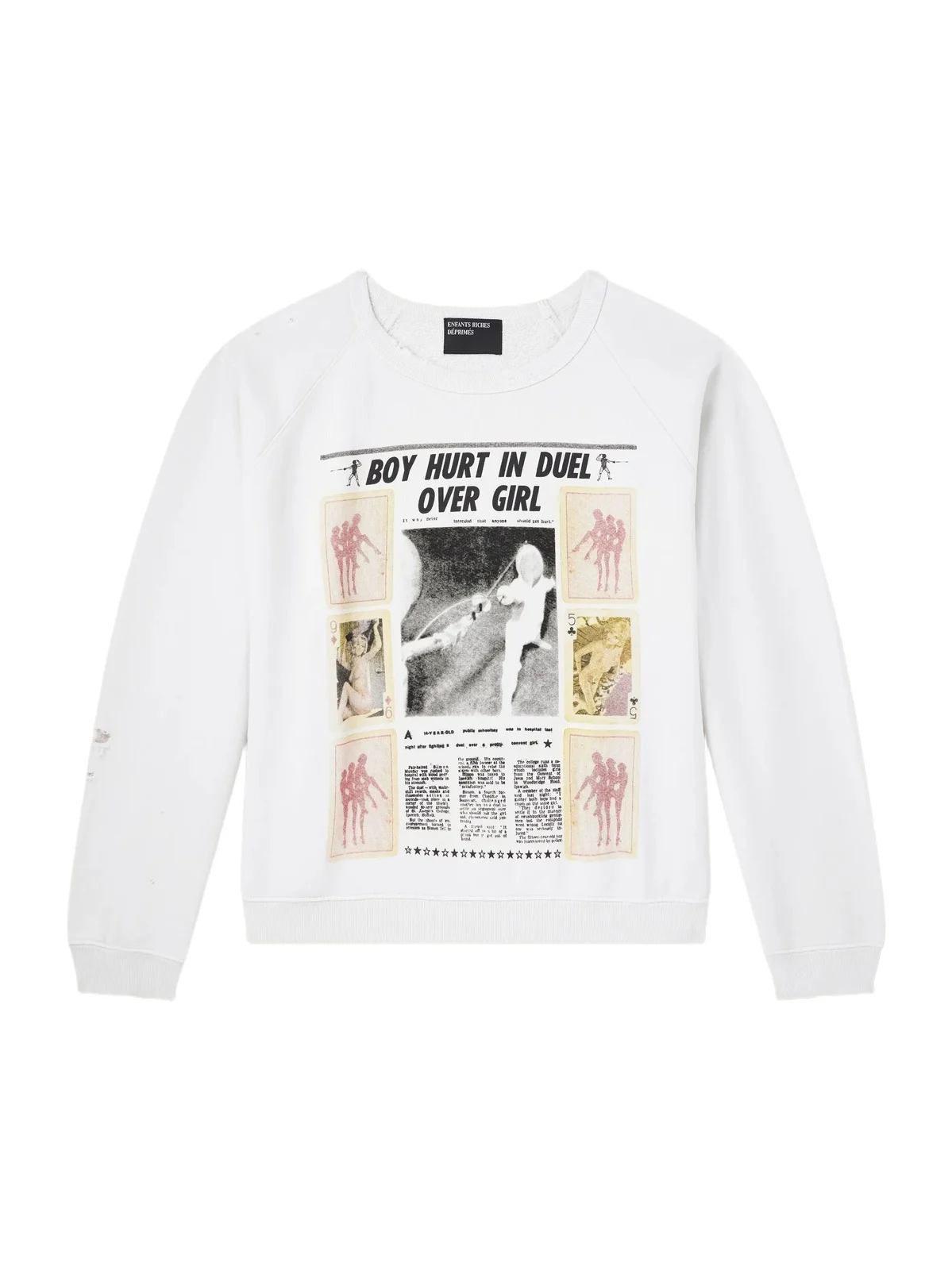 Enfants Riches Déprimés Boy Hurt in Duel Printed Cotton-Jersey Sweatshirt - Men
