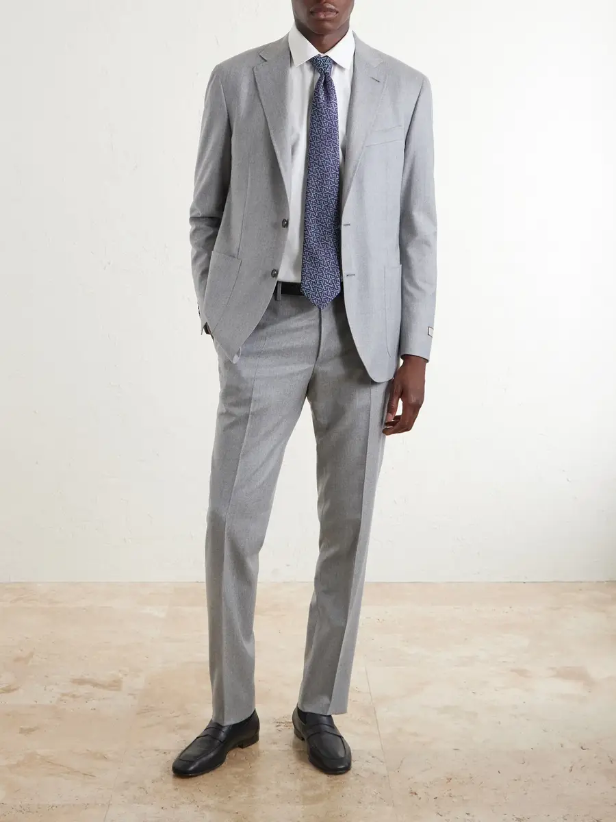 Canali Tapered Wool-Flannel Suit Trousers - Men | Thumbnail 2 Canali Tapered Wool-Flannel Suit Trousers - Men | Thumbnail 2