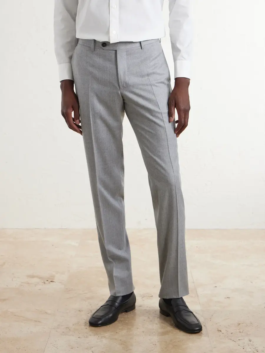 Canali Tapered Wool-Flannel Suit Trousers - Men | Thumbnail 3 Canali Tapered Wool-Flannel Suit Trousers - Men | Thumbnail 3
