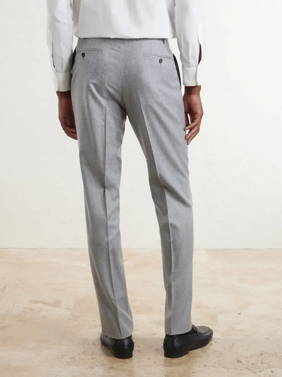 Canali Tapered Wool-Flannel Suit Trousers - Men | Thumbnail 4 Canali Tapered Wool-Flannel Suit Trousers - Men | Thumbnail 4