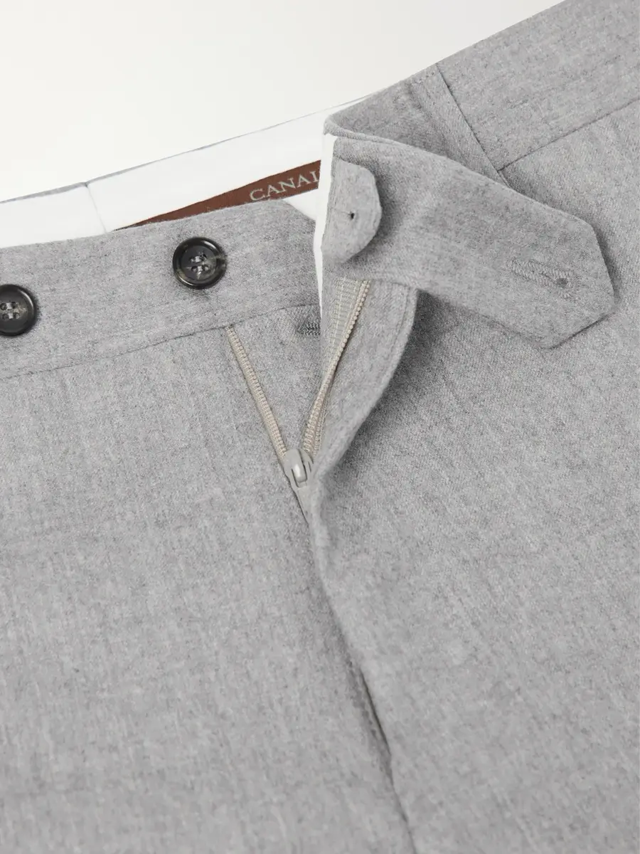Canali Tapered Wool-Flannel Suit Trousers - Men | Thumbnail 6 Canali Tapered Wool-Flannel Suit Trousers - Men | Thumbnail 6