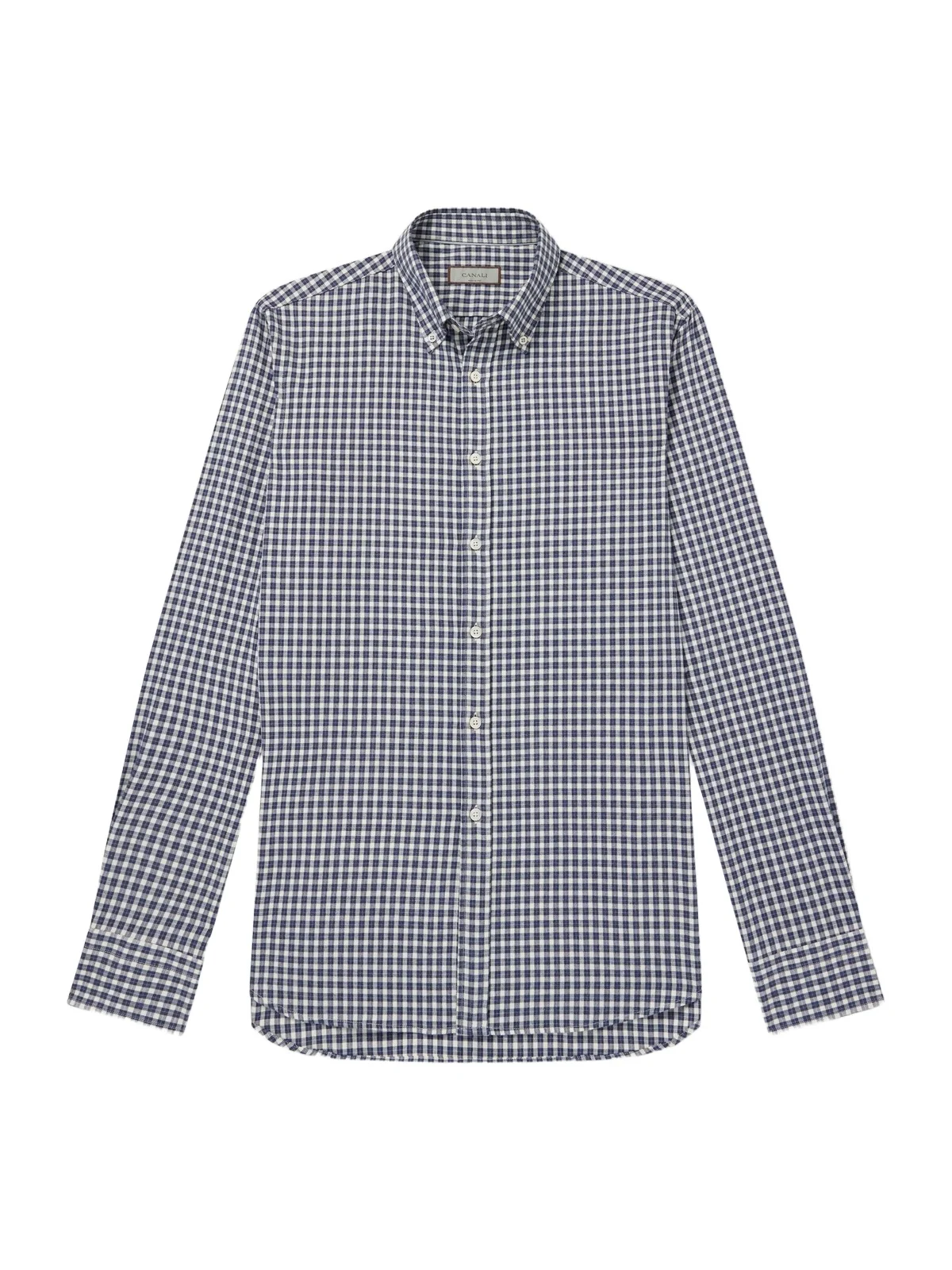 Button-Down Collar Checked Cotton-Flannel Shirt - Men Button-Down Collar Checked Cotton-Flannel Shirt - Men