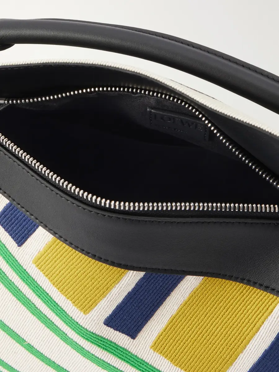 Loewe Puzzle Edge Small Leather-Trimmed Embroidered Canvas Messenger Bag - Men | Thumbnail 6