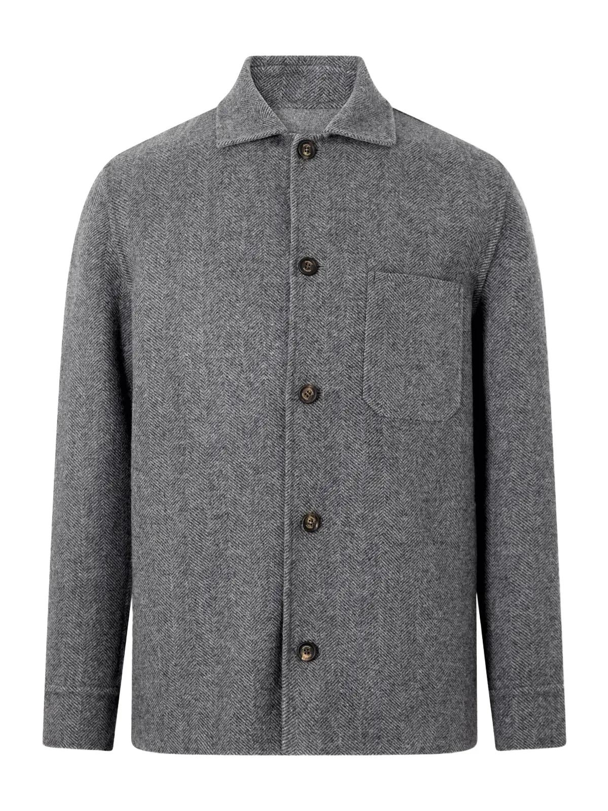 Reversible Herringbone Wool and Cashmere-Blend Overshirt - Men