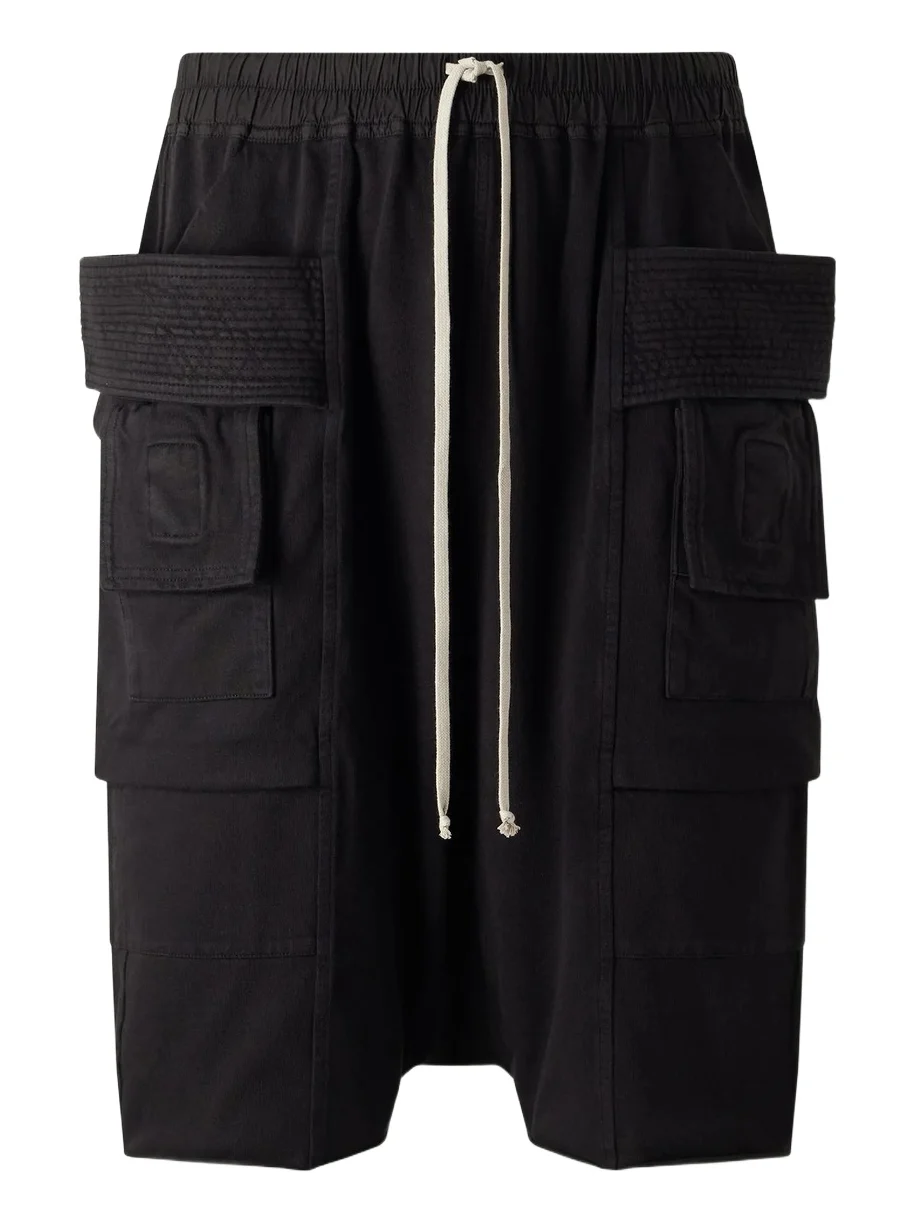DRKSHDW by Rick Owens Creatch Wide-Leg Cotton-Jersey Cargo Shorts - Men