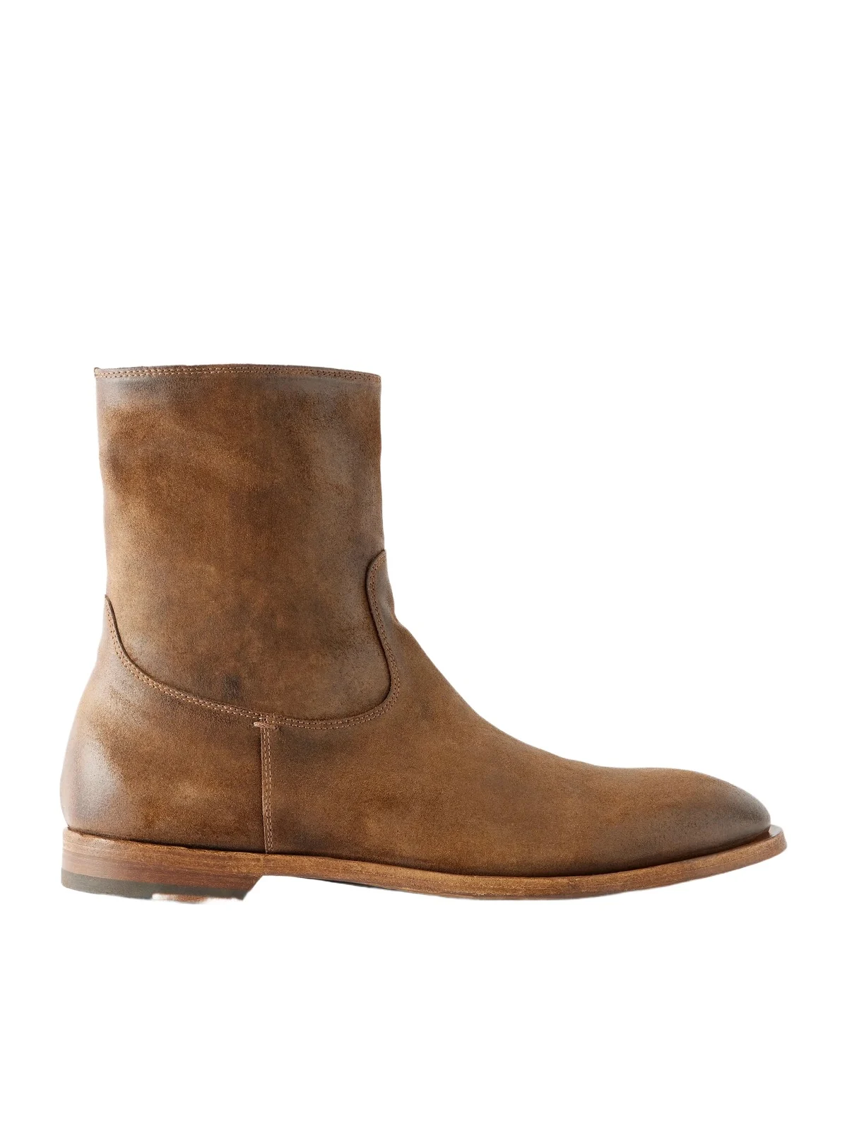 Officine Creative Waxed-Suede Biker Boots - Men