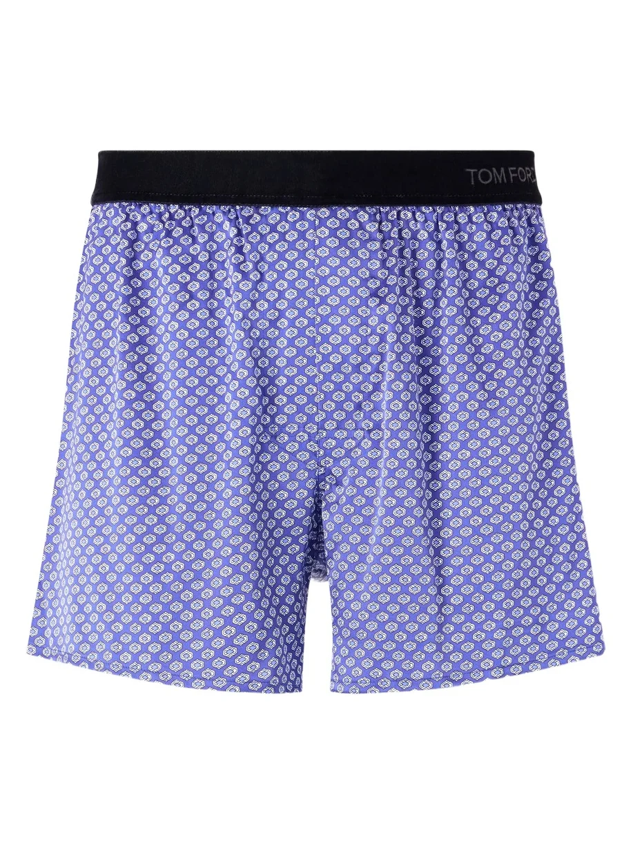 Printed Stretch-Silk Satin Boxer Briefs - Men Printed Stretch-Silk Satin Boxer Briefs - Men