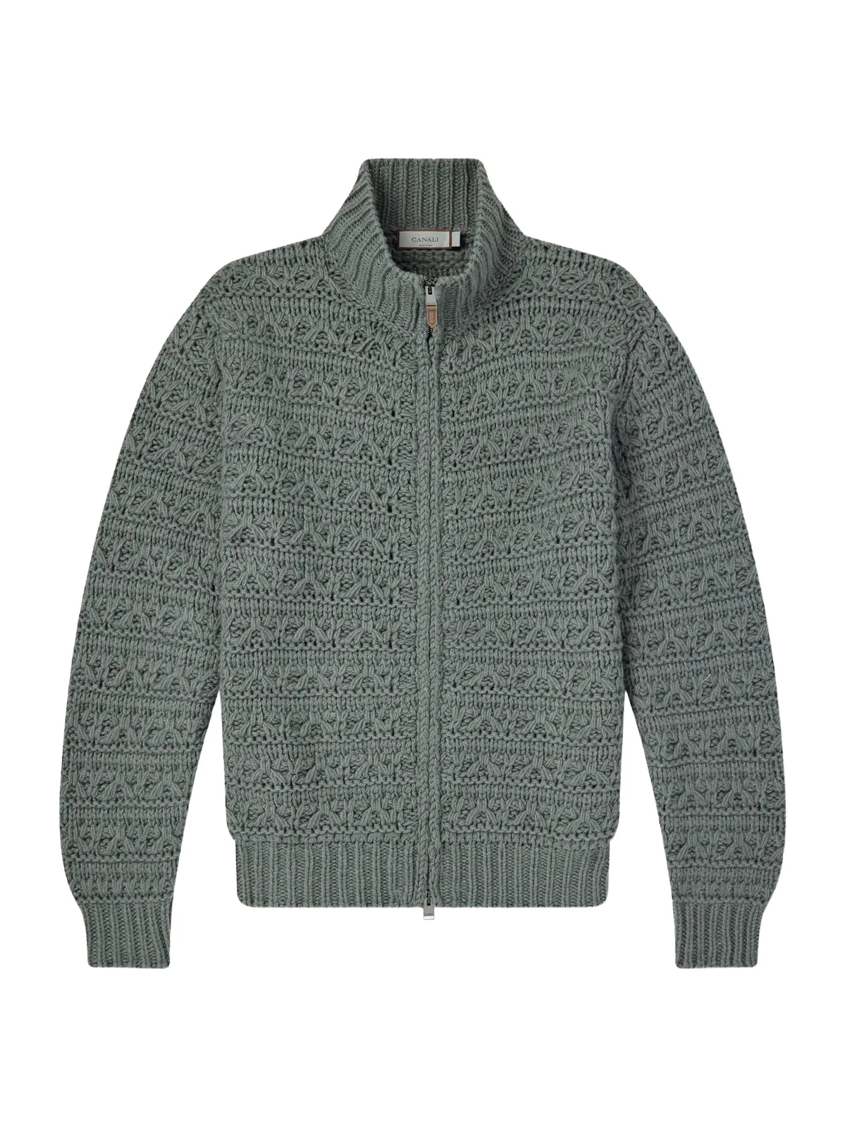 Alpaca-Blend Zip-Up Sweater - Men