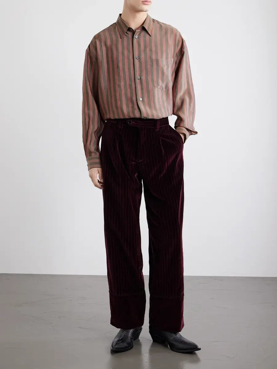 Enfants Riches Déprimés Henri's Everyday Striped Cupro Shirt - Men | Thumbnail 2