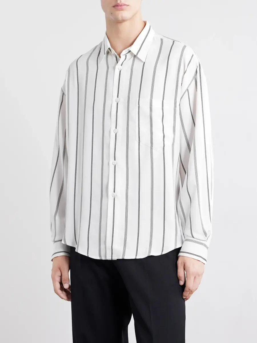 Enfants Riches Déprimés Henri's Everyday Striped Silk-Blend Satin Shirt - Men | Thumbnail 3