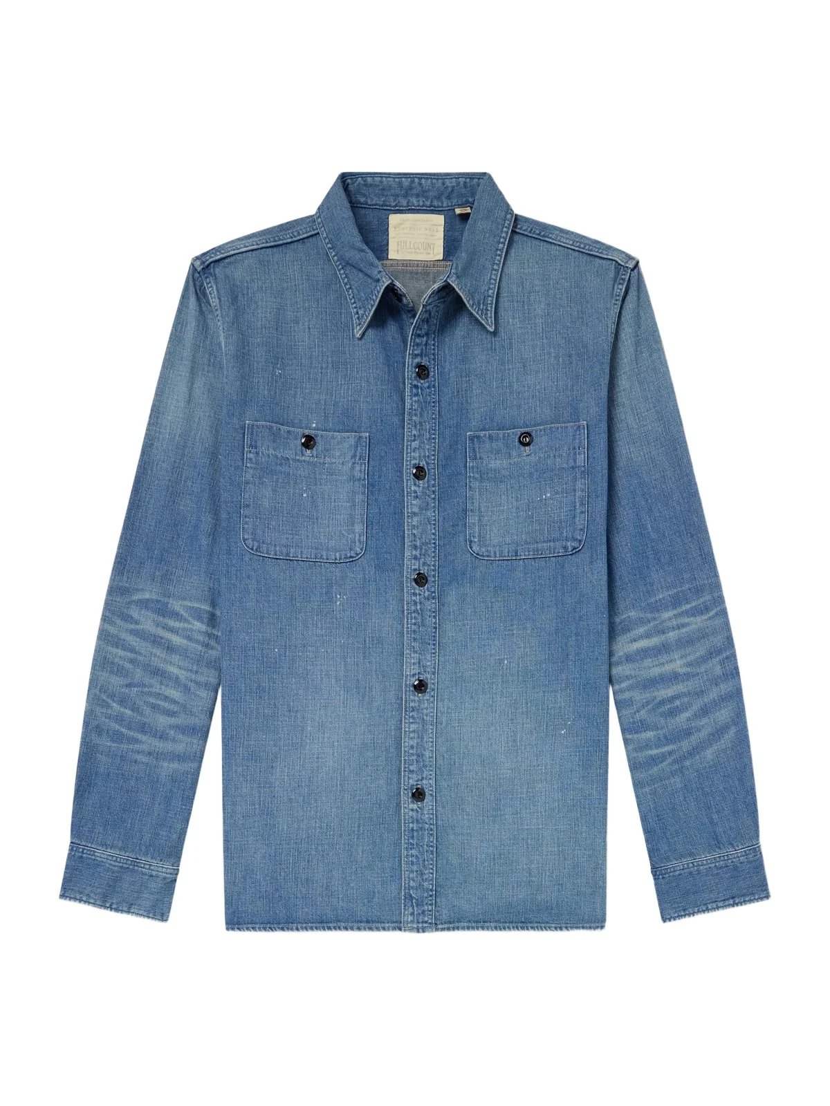 Distressed Denim Shirt - Men Distressed Denim Shirt - Men