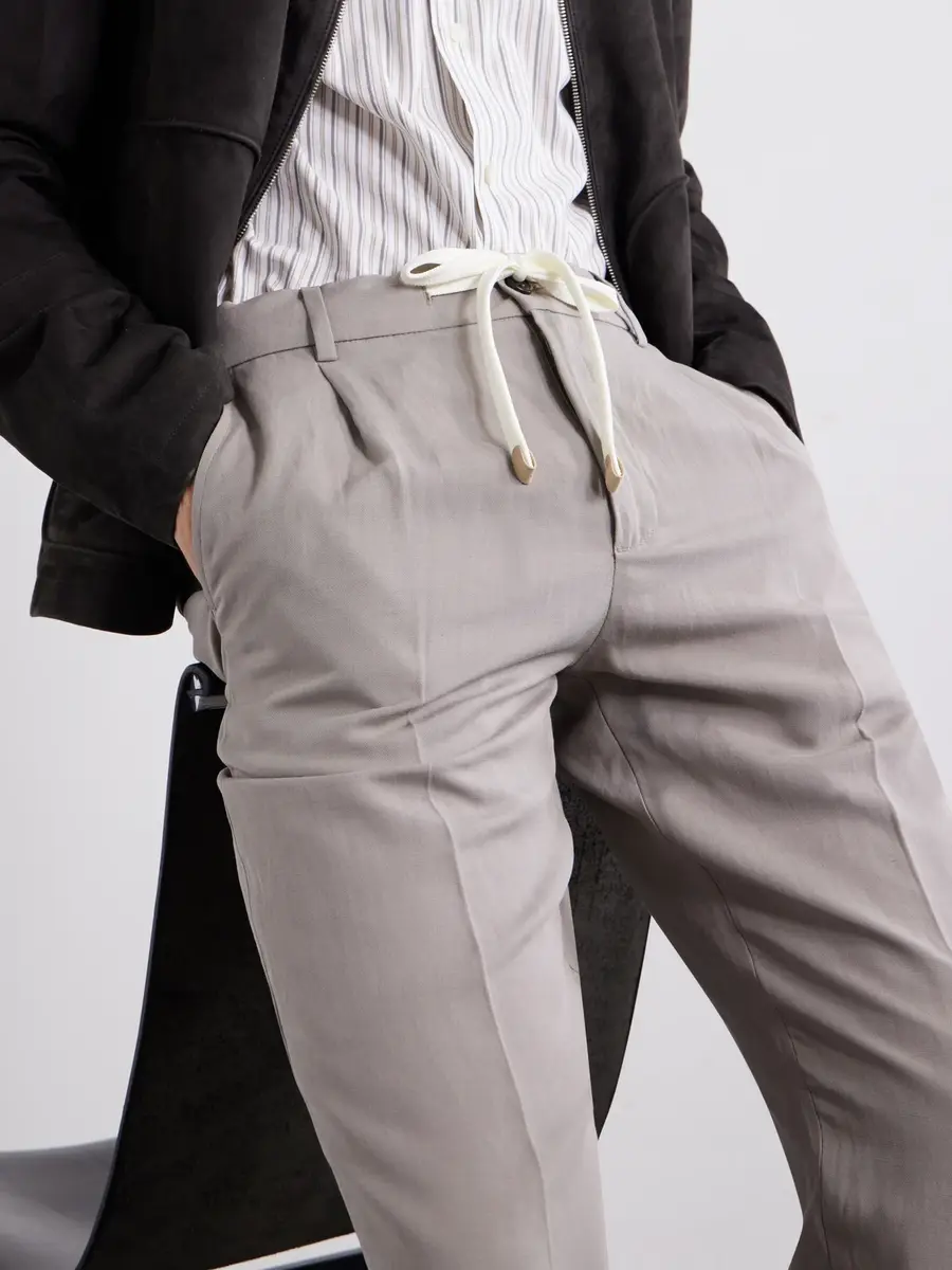ELEVENTY Straight-Leg Lyocell and Linen-Blend Trousers - Men | Thumbnail 5 ELEVENTY Straight-Leg Lyocell and Linen-Blend Trousers - Men | Thumbnail 5