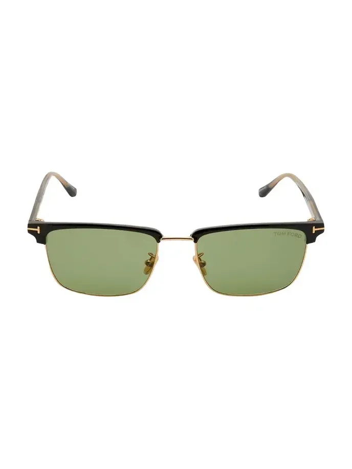 Men's FT0997-Hudson Half-Rim Square Sunglasses Men's FT0997-Hudson Half-Rim Square Sunglasses