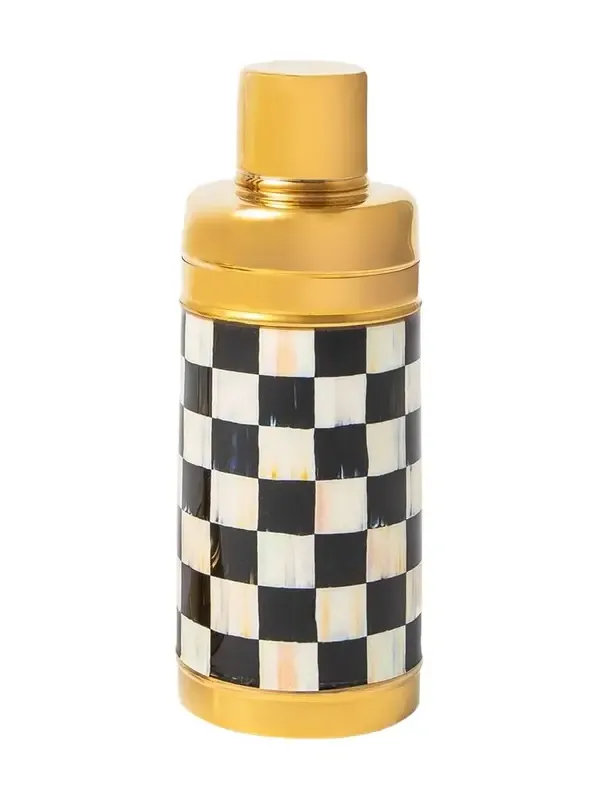 MacKenzie-Childs Courtly Check 3260 Gold Cocktail Shaker