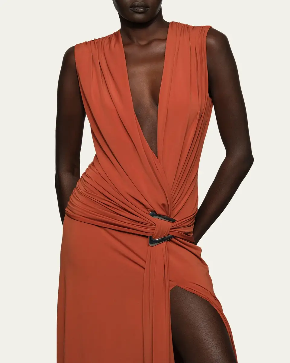 Et Ochs Jil Plunging Draped Column Gown | Thumbnail 5 Et Ochs Jil Plunging Draped Column Gown | Thumbnail 5