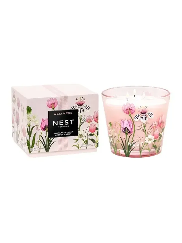 NEST New York Himalayan Salt & Rosewater 3-Wick Candle, 21 oz.