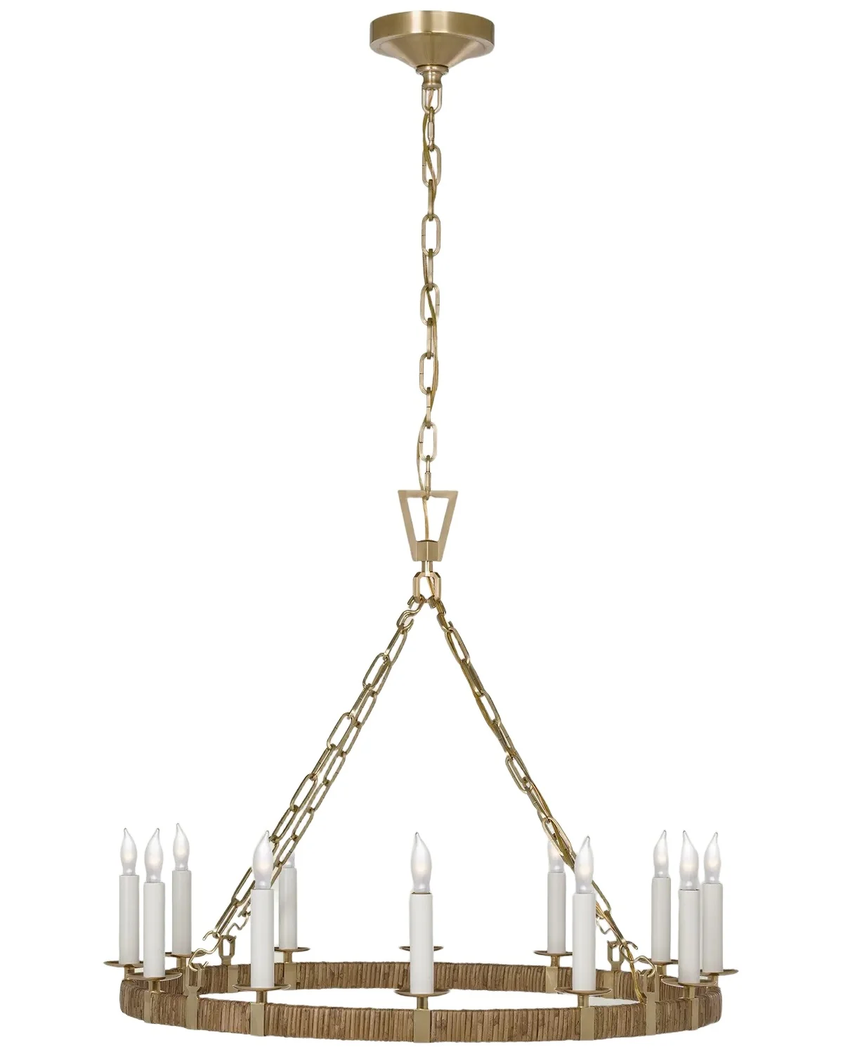Visual Comfort Signature Darlana Wrapped 30" 12-Light Ring Chandelier by Chapman & Myers