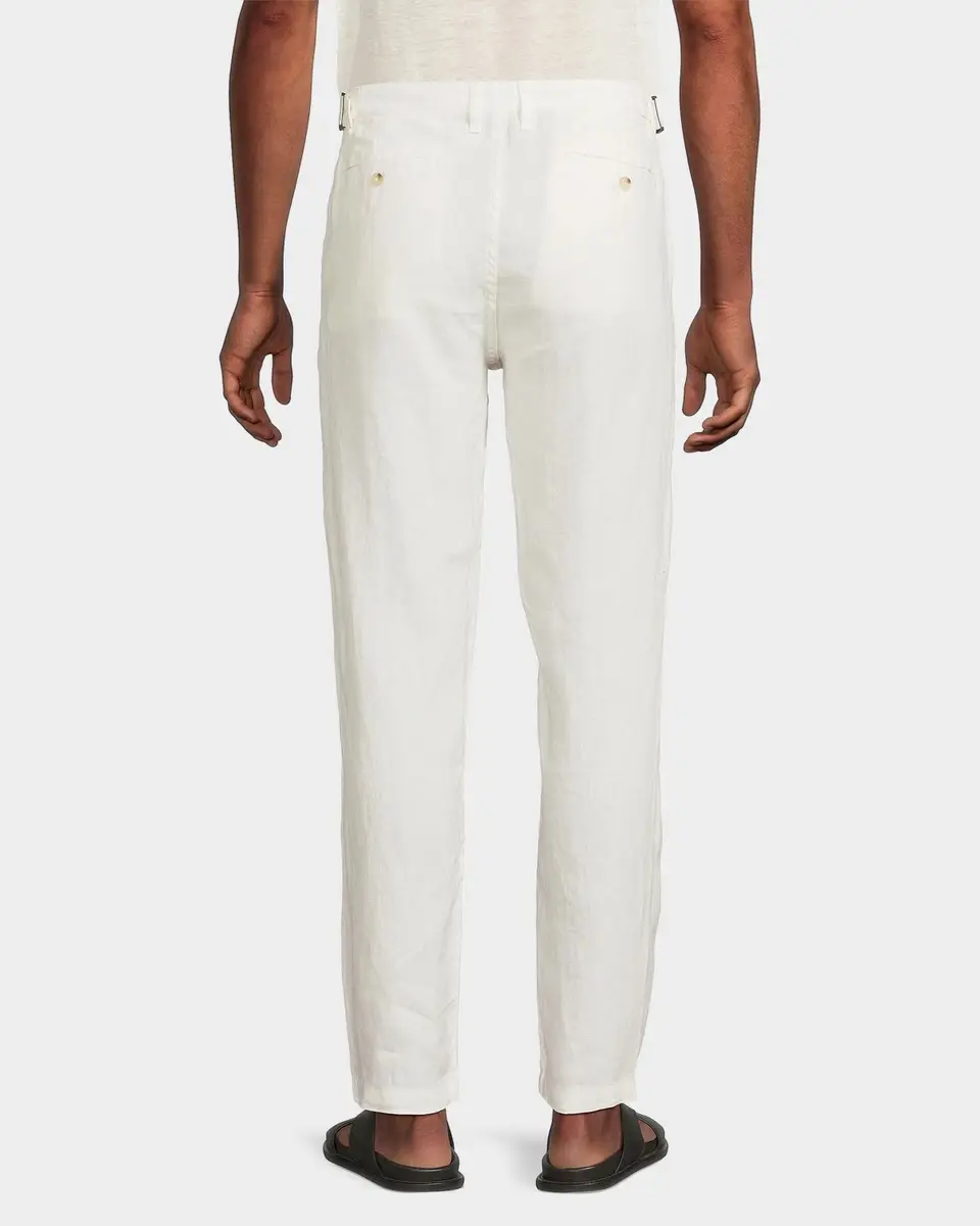 Onia Men's Linen Flat-Front Trousers | Thumbnail 3 Onia Men's Linen Flat-Front Trousers | Thumbnail 3