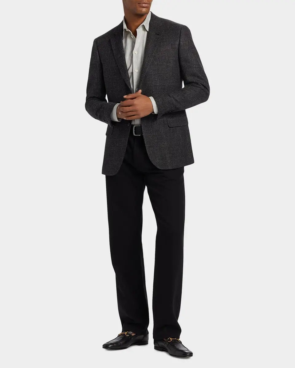 Emporio Armani Men's Virgin Wool-Blend Blazer | Thumbnail 2 Emporio Armani Men's Virgin Wool-Blend Blazer | Thumbnail 2
