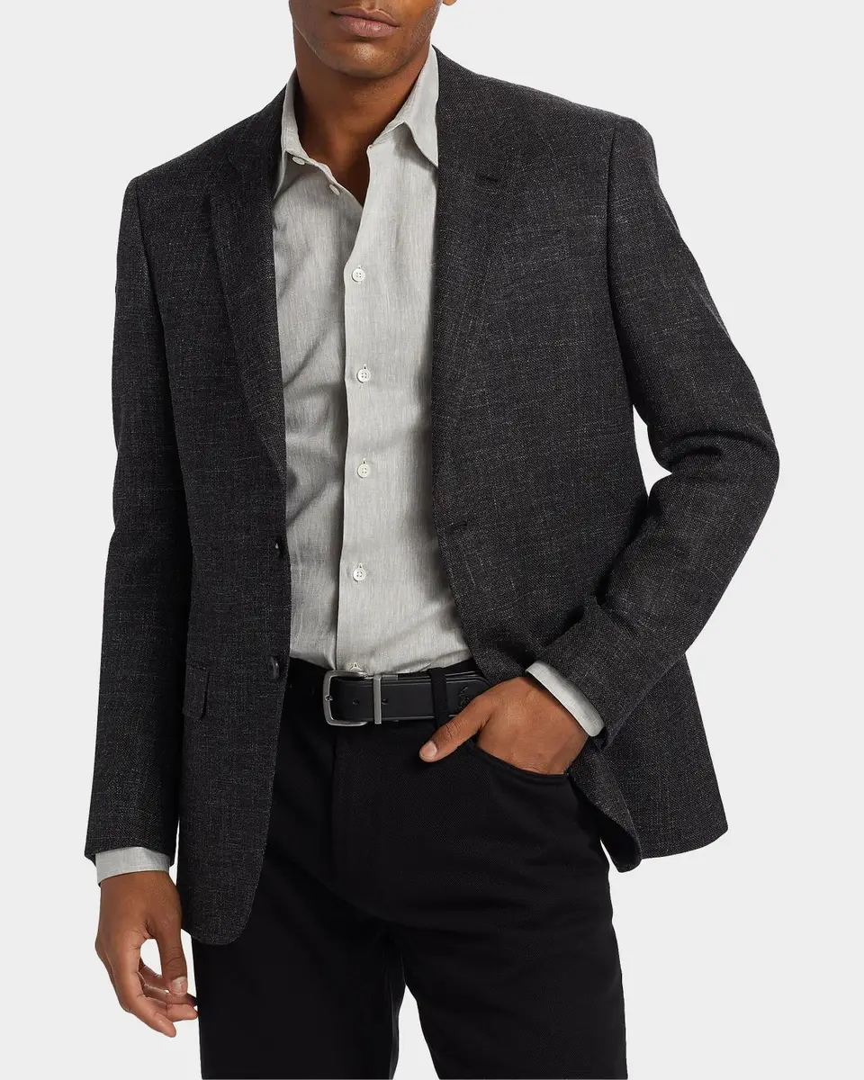 Emporio Armani Men's Virgin Wool-Blend Blazer | Thumbnail 4 Emporio Armani Men's Virgin Wool-Blend Blazer | Thumbnail 4